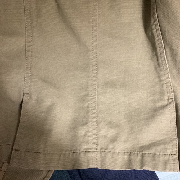 Old navy tan/olive unisex blazer.  Patches on elbows19.5 length and 17 across - Picture 6 of 6